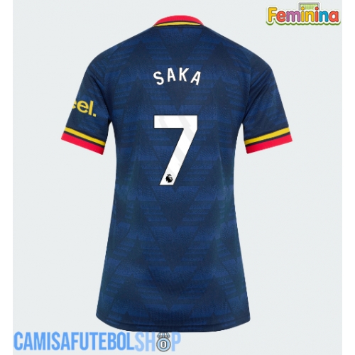 Camisa de time de futebol Arsenal Bukayo Saka #7 Replicas 2º Equipamento Feminina 2026-27 Manga Curta